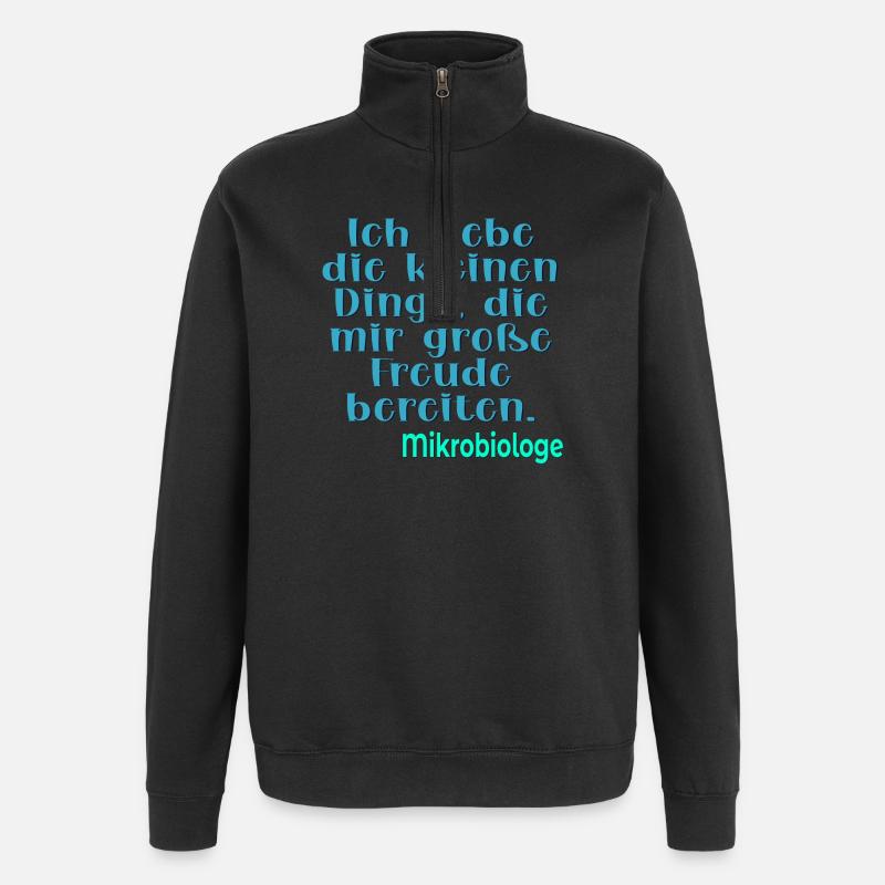 Beruf Mikrobiologe BIOLOGIE - Quarter-Zip-Sweatshirt - Schwarz