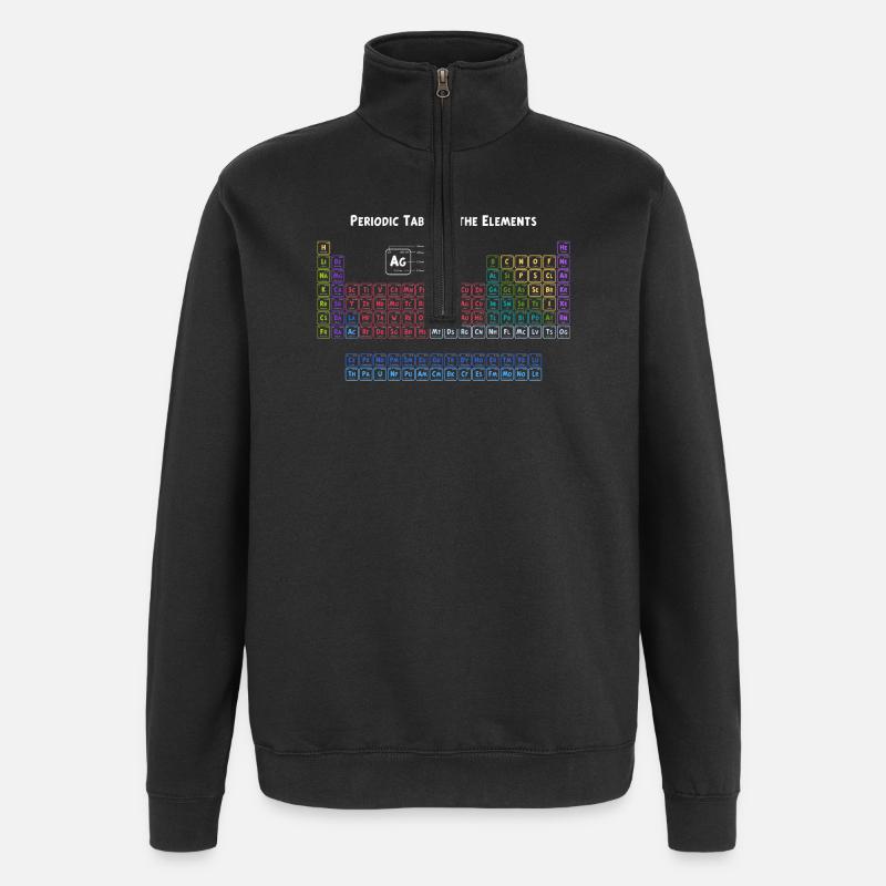 Periodic Table of the Elements - Quarter-Zip Sweatshirt - black