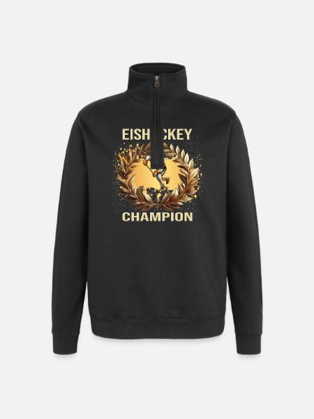 Eishockey Champion - Quarter-Zip-Sweatshirt - Schwarz