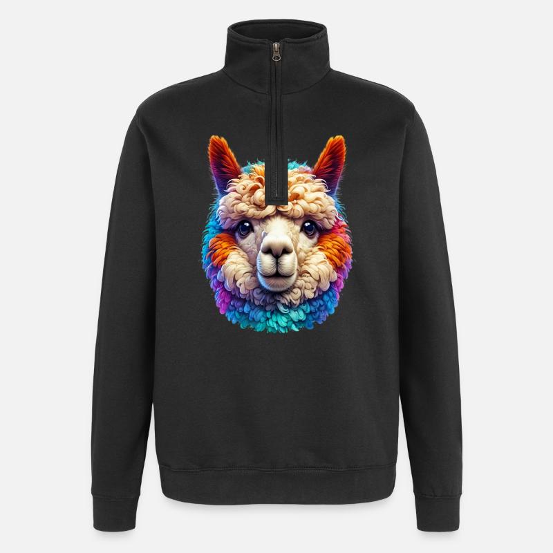 Alpaca - Quarter-Zip Sweatshirt - black