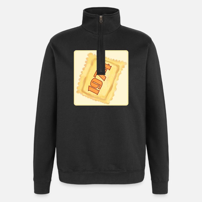 52E ANNIVERSAIRE 1974 PÂTES - Sweat à zip 1/4 - noir