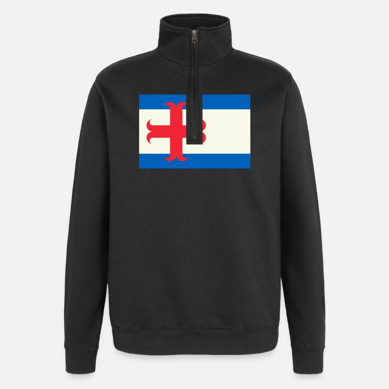 Flagge Zutphen - Quarter-Zip-Sweatshirt - Schwarz