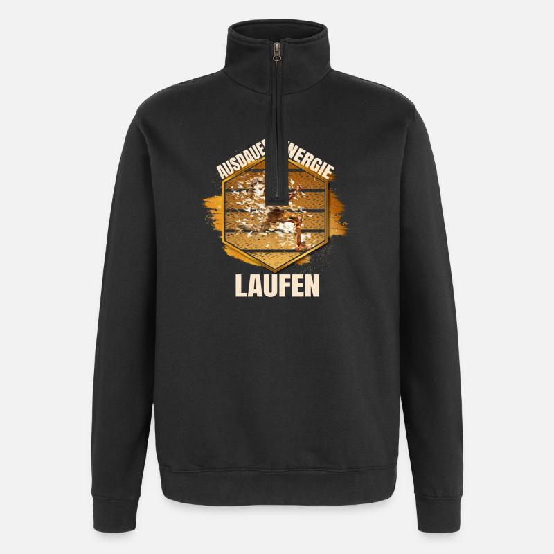 Ausdauer - Energie - Quarter-Zip-Sweatshirt - Schwarz