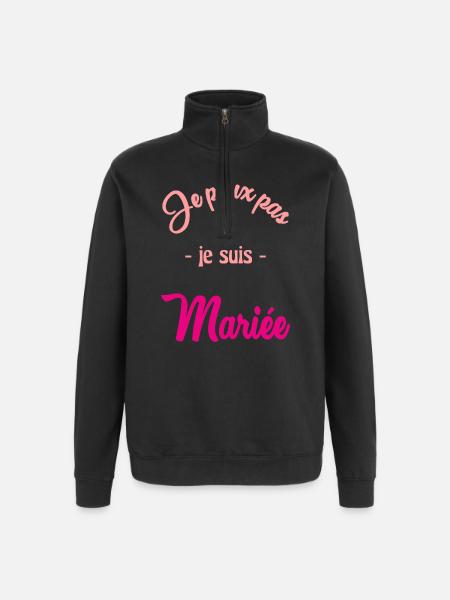 MARIEE. FUTURE MARIEE. EVJF - Sweat à zip 1/4 - noir