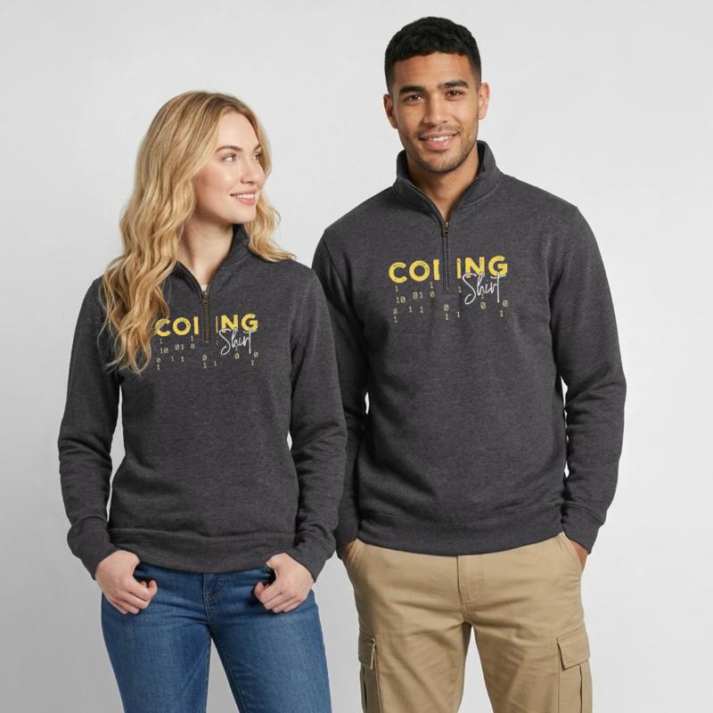 Coden Statement Developer Programmierer Skripting Quarter-Zip-Sweatshirt