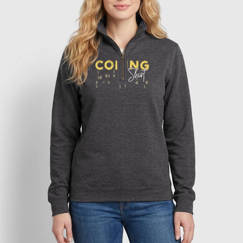 Coden Statement Developer Programmer Scripting Quarter-Zip Sweatshirt