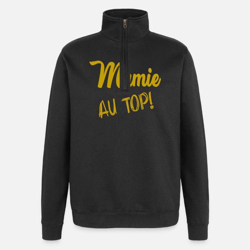 MAMIE - Sweat à zip 1/4 - noir