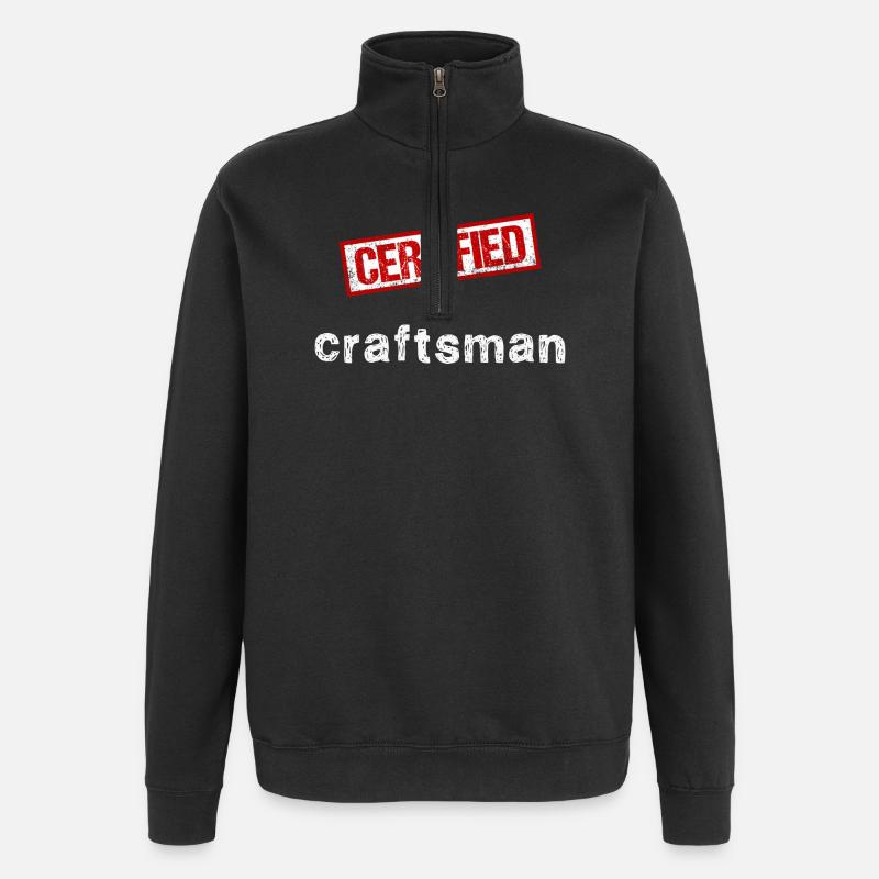 Handwerker - Quarter-Zip-Sweatshirt - Schwarz