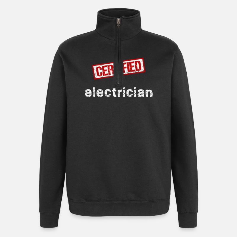 Électricien - Sweat à zip 1/4 - noir
