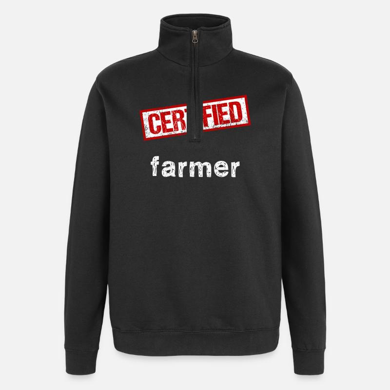 Cultivateur - Sweat à zip 1/4 - noir