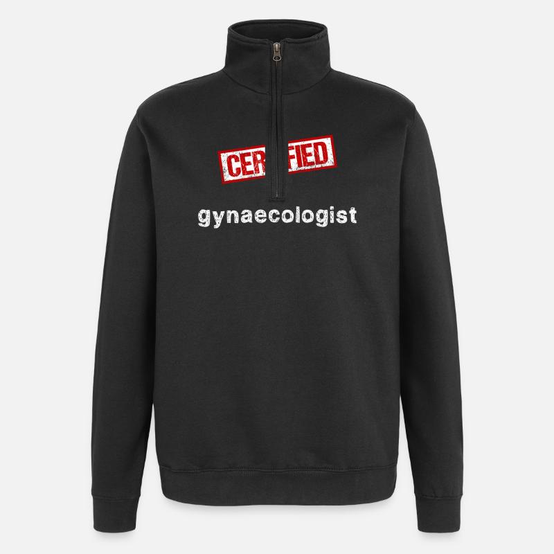 Gynécologue - Sweat à zip 1/4 - noir