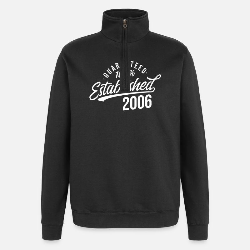 100% Established in 2006 - Quarter-Zip Sweatshirt - black