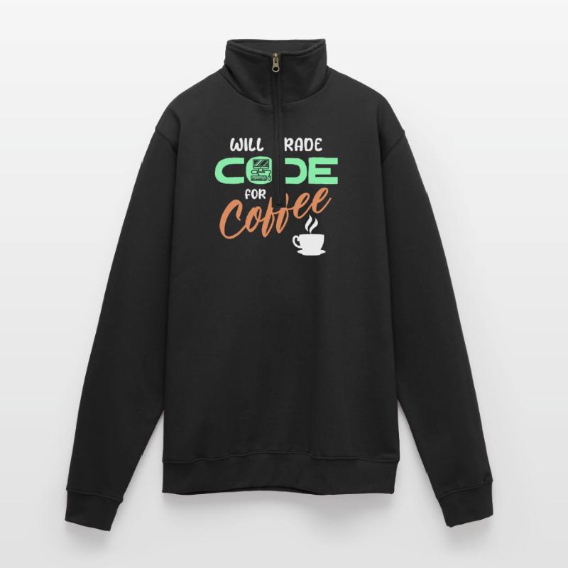 Programmer Developer Code Statement Computer Quarter-Zip Sweatshirt