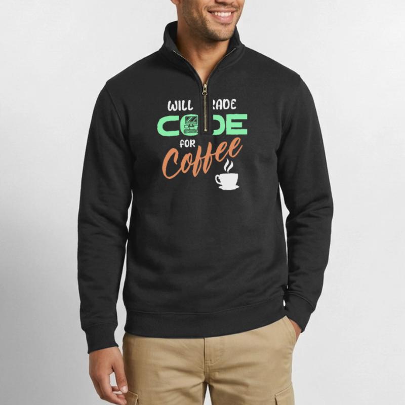 Programmer Developer Code Statement Computer Quarter-Zip Sweatshirt