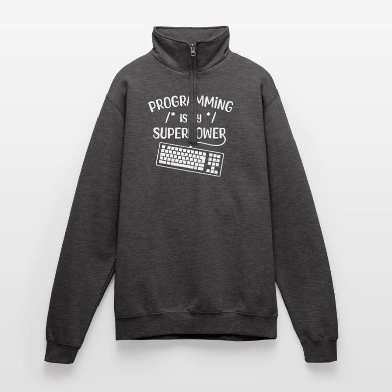 Computerfreak Developer Statement Coden Informatik Quarter-Zip-Sweatshirt
