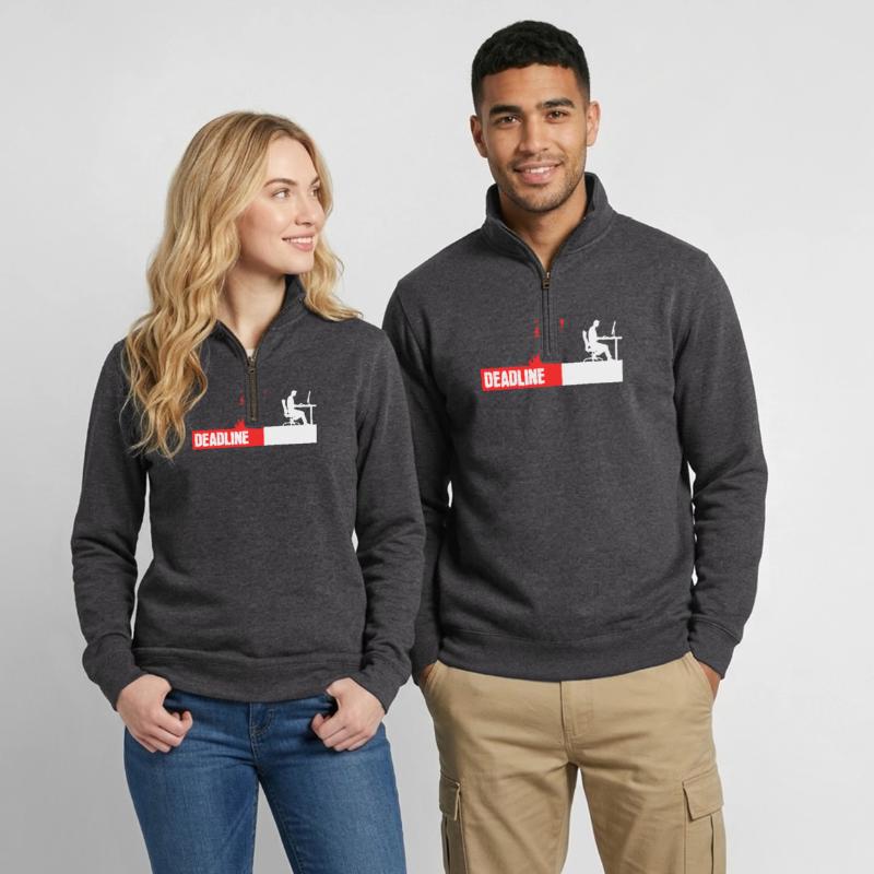 Computergeek Developer Coden Statement Scripting Quarter-Zip Sweatshirt