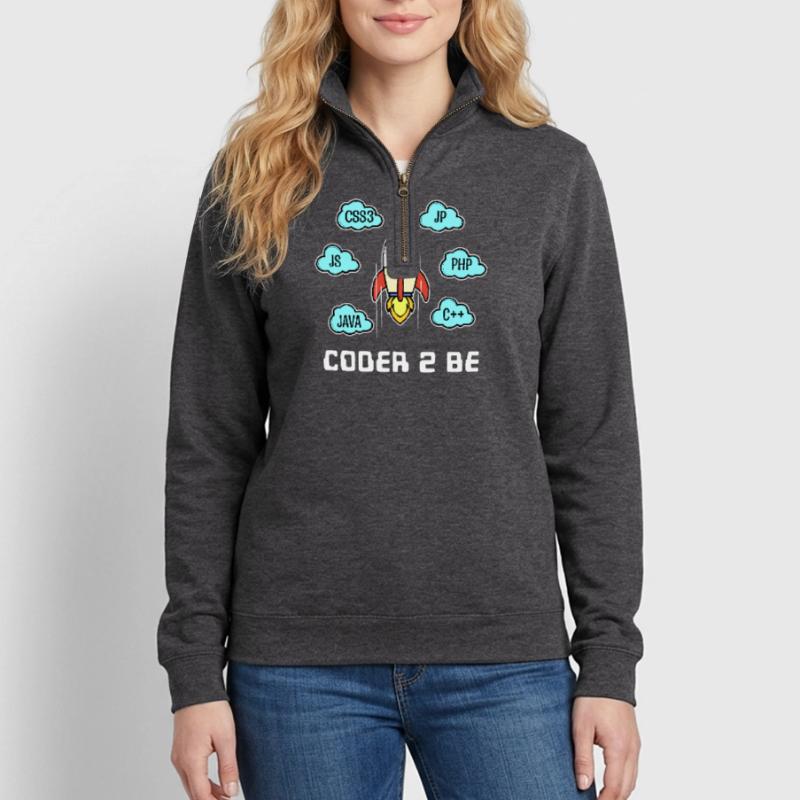 Developer Statement Css Php Java C++ Programmer Quarter-Zip Sweatshirt