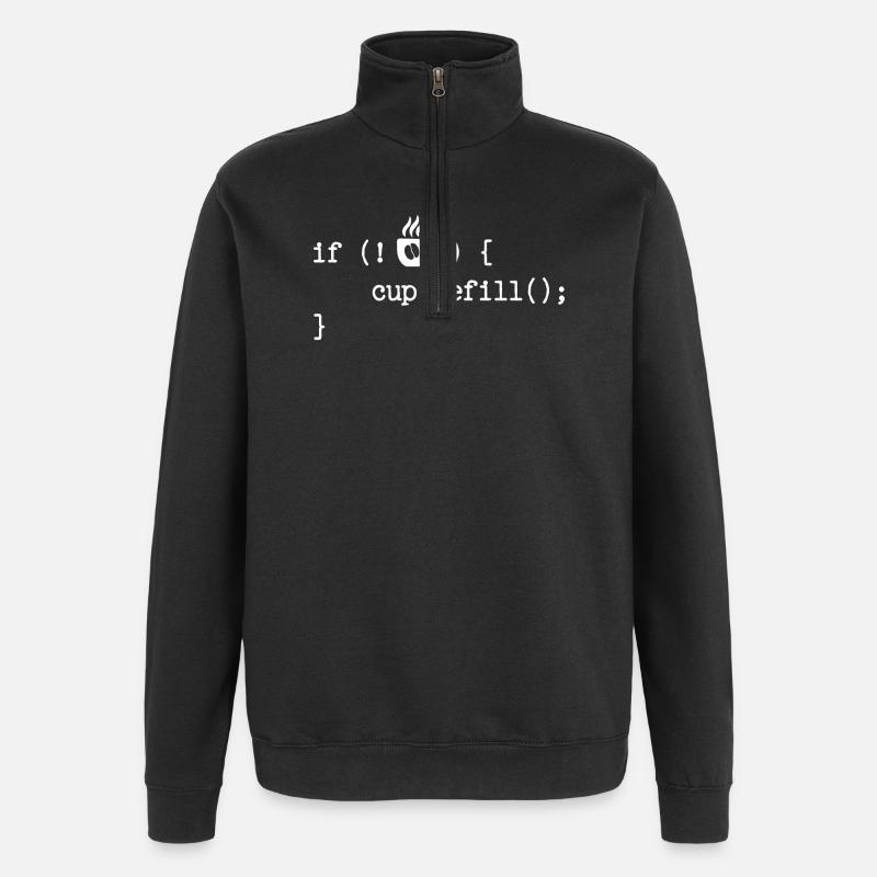 Debug Programmierer Coden Developer Computerfreak - Quarter-Zip-Sweatshirt - Schwarz