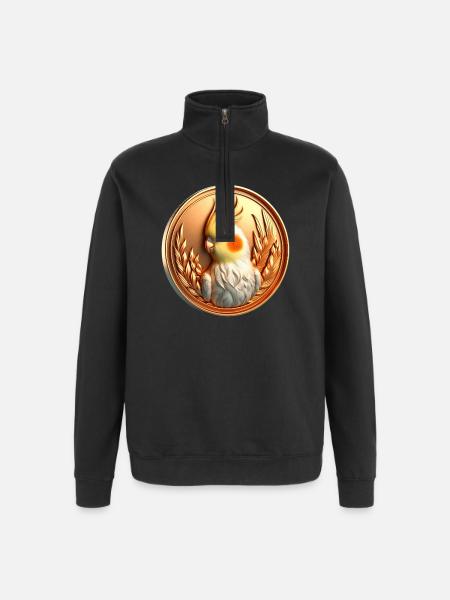 Medal (05) - Quarter-Zip Sweatshirt - black