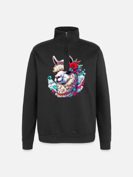 Alpaca - Quarter-Zip Sweatshirt - black