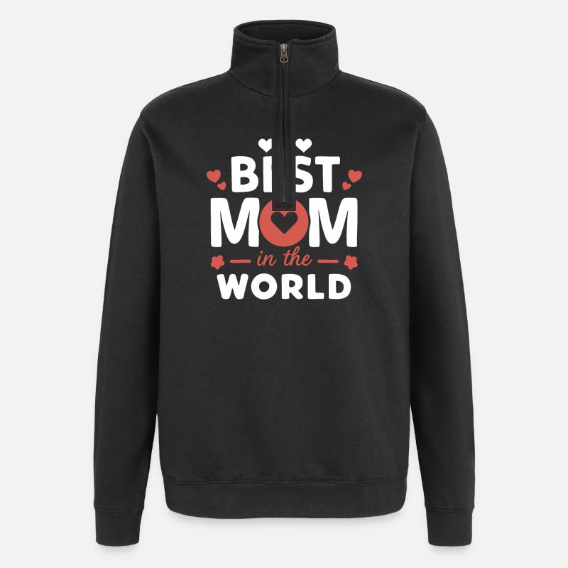 Beste Mama der Welt - Quarter-Zip-Sweatshirt - Schwarz