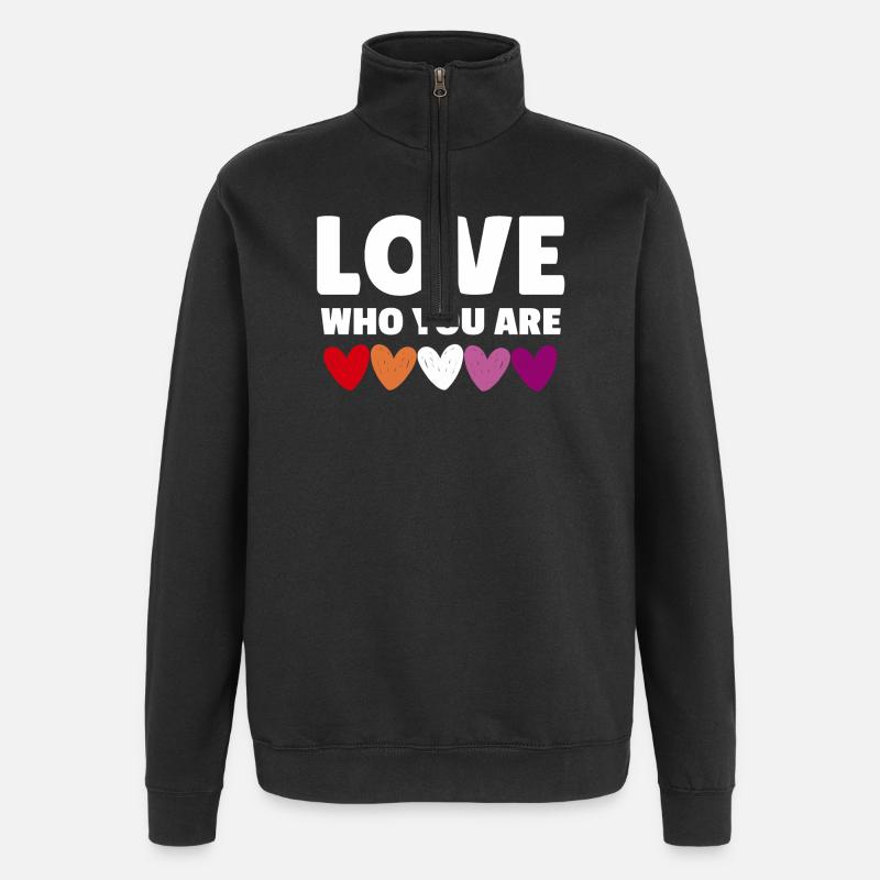 Lesbe. Liebe, wer du bist - Quarter-Zip-Sweatshirt - Schwarz