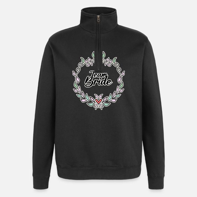 Team Bride - Quarter-Zip Sweatshirt - black