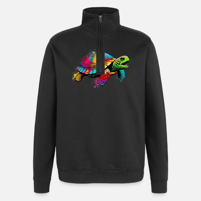 Tortue - Sweat à zip 1/4 - noir