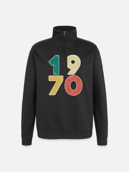 1970 - Born 1970 - Built in 1970 - Quarter-Zip Sweatshirt - black