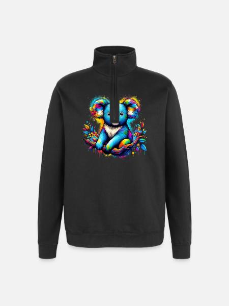 Koala - Quarter-Zip Sweatshirt - black