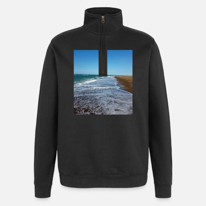 JensJensen - Quarter-Zip-Sweatshirt - Schwarz