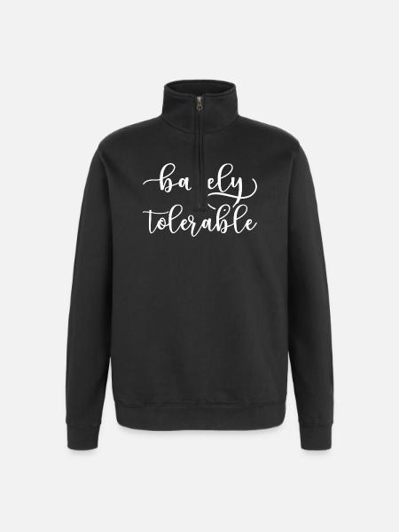 Pride And Prejudice - Barely Tolerable I - Quarter-Zip Sweatshirt - black