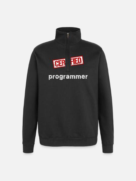 Programmeur - Sweat à zip 1/4 - noir
