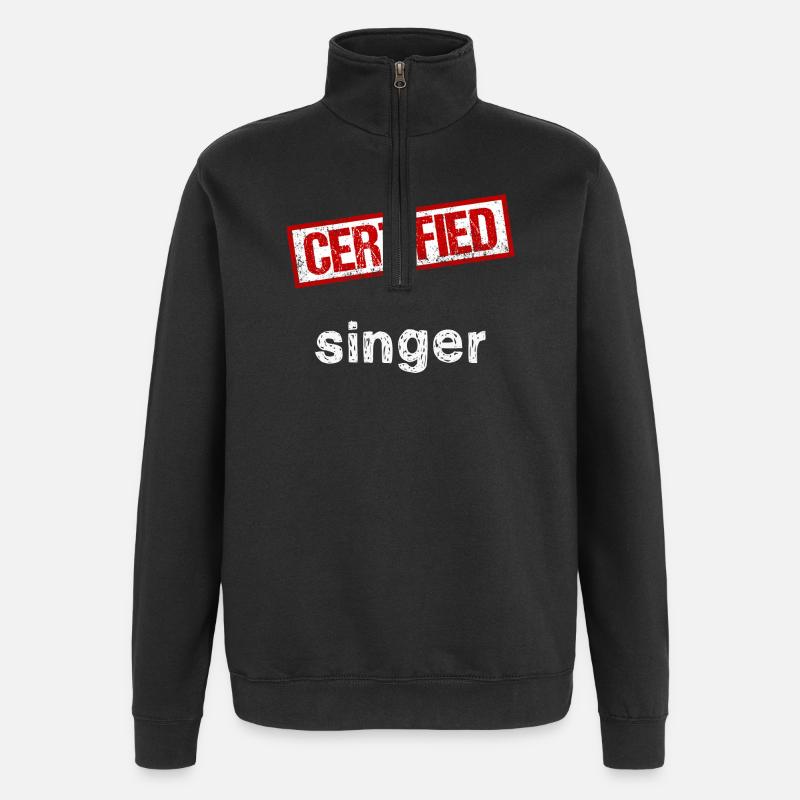 Chanteur - Sweat à zip 1/4 - noir