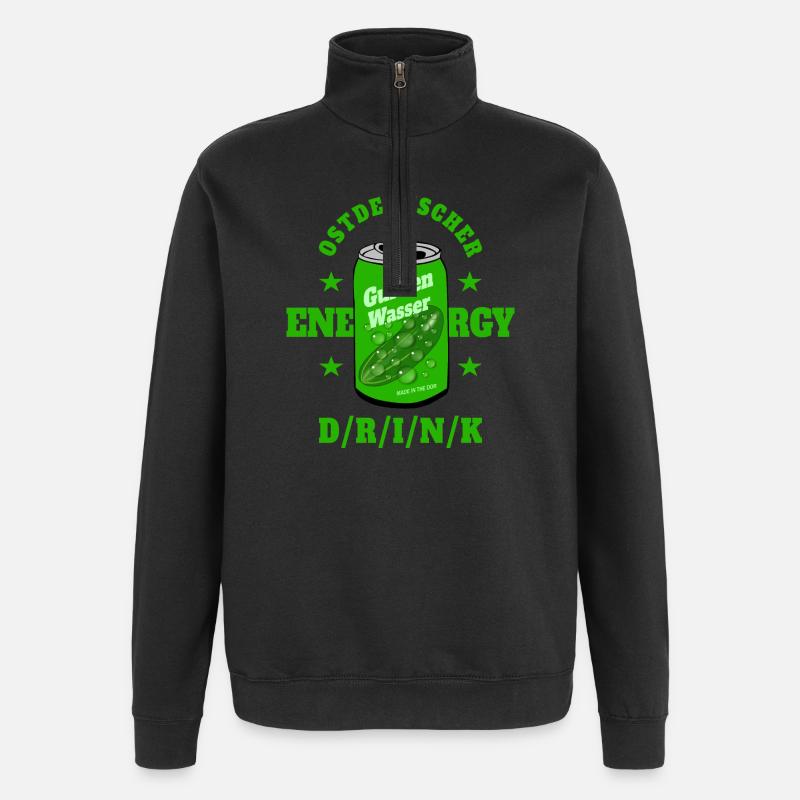 Ostdeutscher Energydrink - Quarter-Zip-Sweatshirt - Schwarz