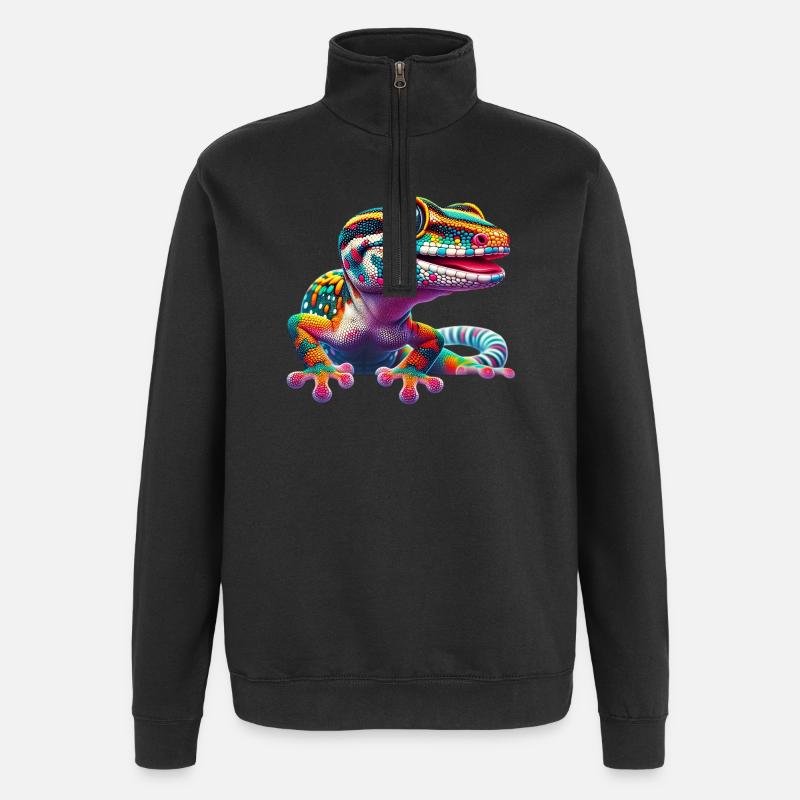 Gecko - Quarter-Zip Sweatshirt - black