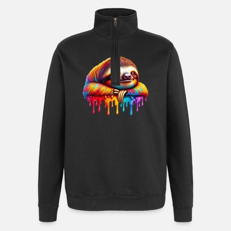 Paresse - Sweat à zip 1/4 - noir