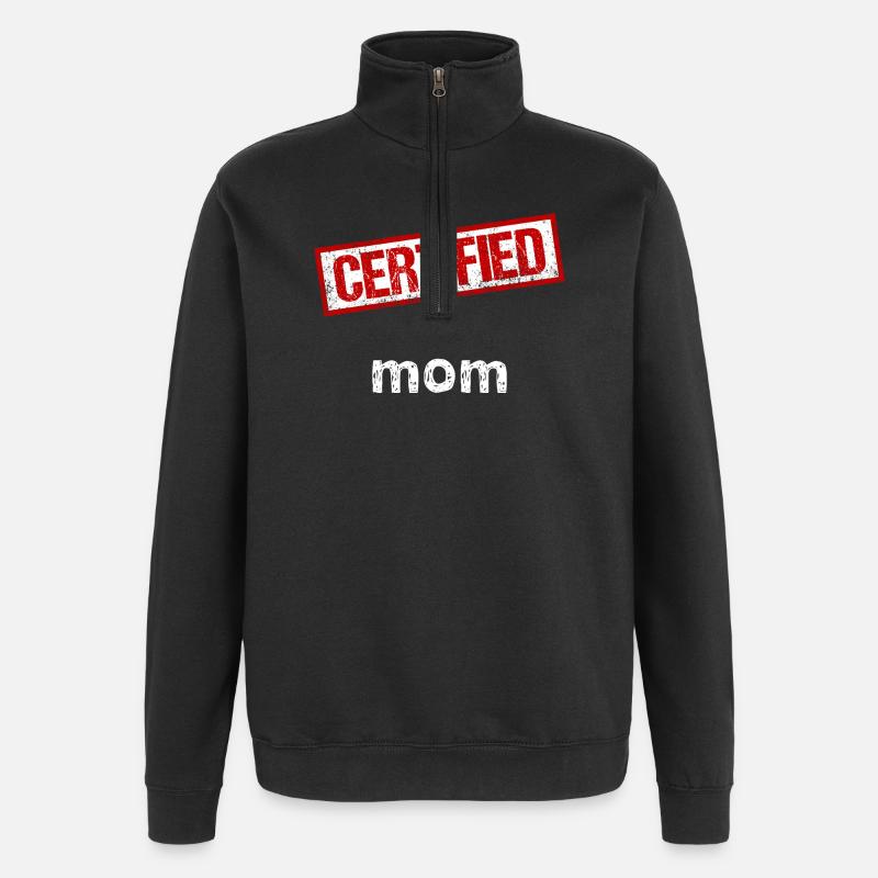 Mama - Quarter-Zip-Sweatshirt - Schwarz