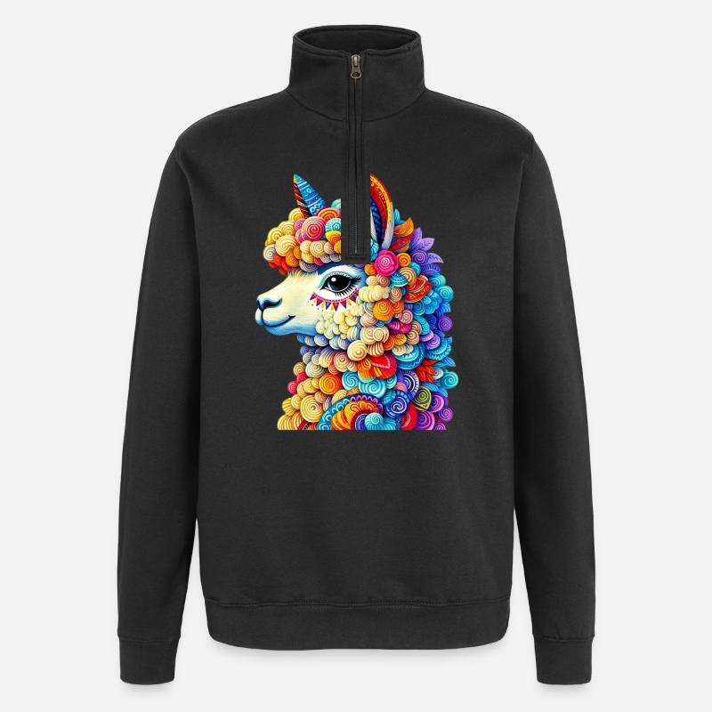 Alpaca - Quarter-Zip Sweatshirt - black