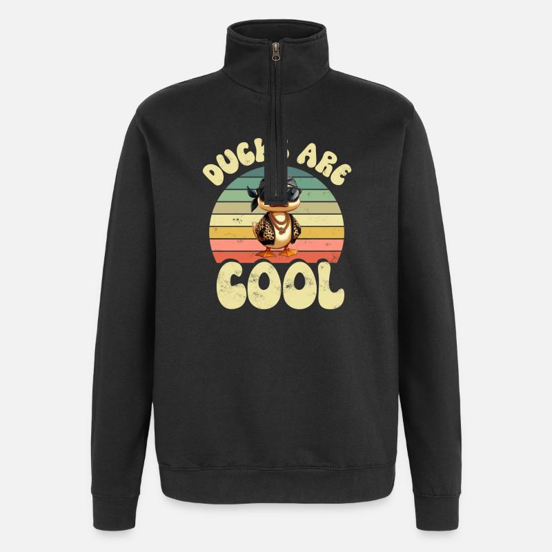 Duck Ducks - Quarter-Zip Sweatshirt - black