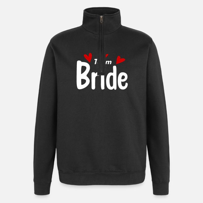 Team Braut Hochzeitsfeier - Quarter-Zip-Sweatshirt - Schwarz