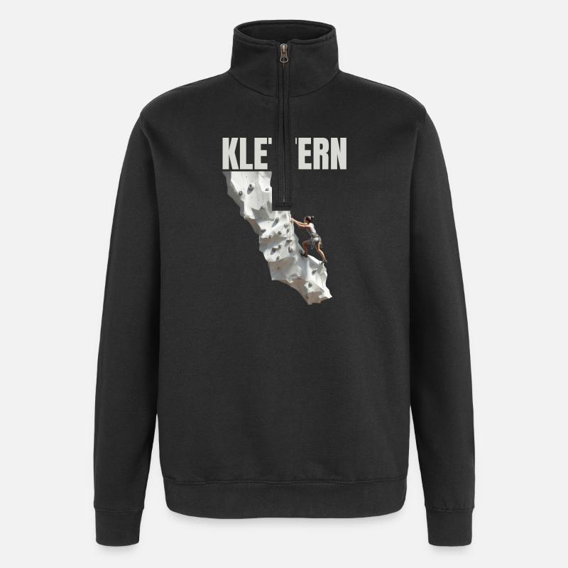 Klettern - Quarter-Zip-Sweatshirt - Schwarz