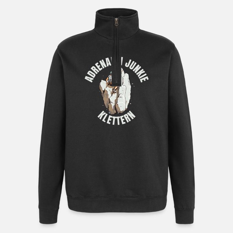 Adrenalin Junkie - Quarter-Zip-Sweatshirt - Schwarz