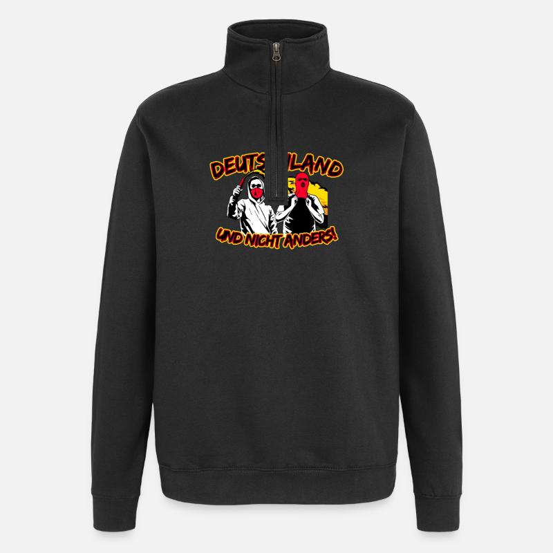 Deutschland und nicht anders UPDATE - Quarter-Zip-Sweatshirt - Schwarz