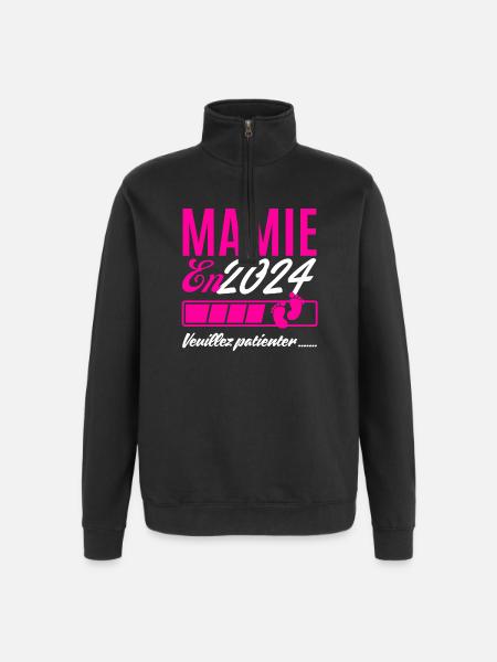 Grandma in 2024 please wait - Quarter-Zip Sweatshirt - black