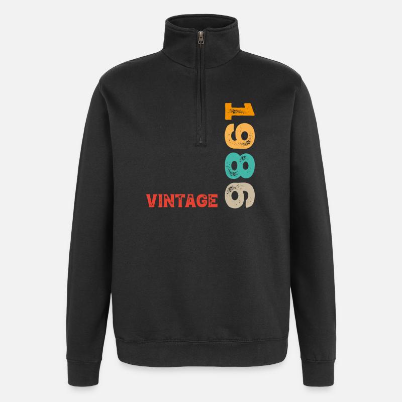 40e anniversaire - Sweat à zip 1/4 - noir