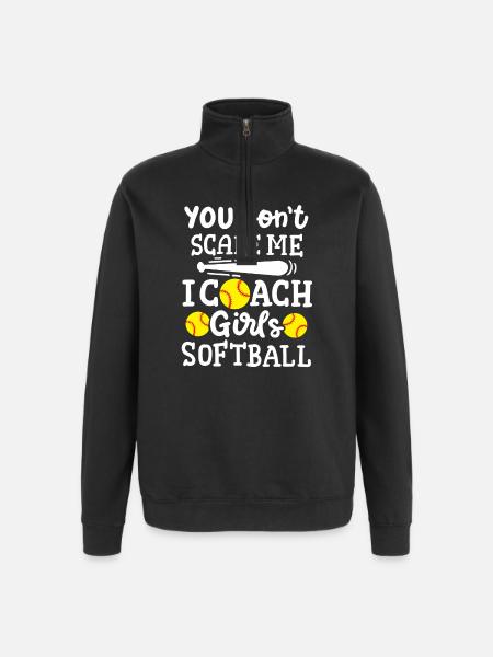 Softball Trainer - Quarter-Zip-Sweatshirt - Schwarz