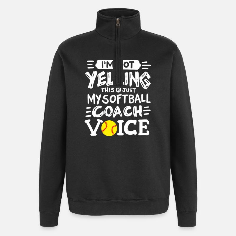 Softball Trainer - Quarter-Zip-Sweatshirt - Schwarz