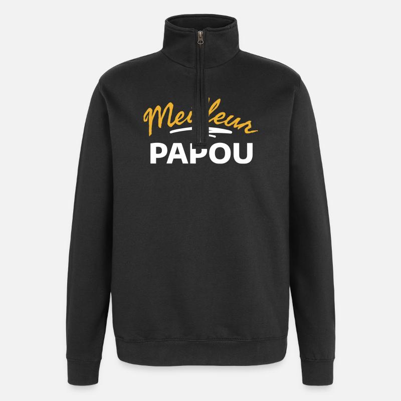 Design Graphique Nature Éclatante - Sweat à zip 1/4 - noir