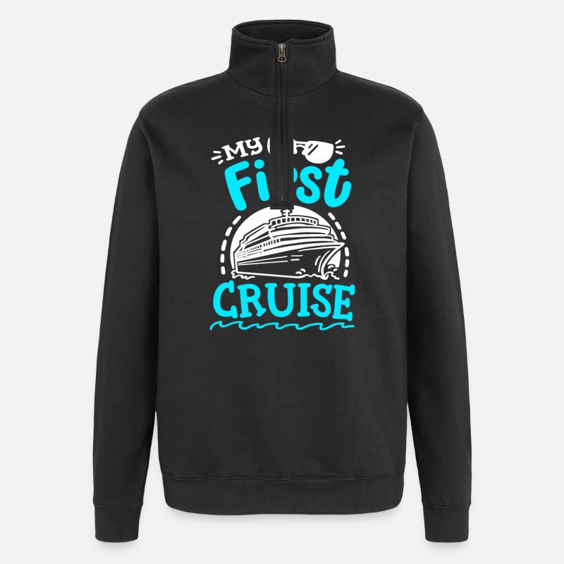 Erster Kreuzfahrturlaub - Quarter-Zip-Sweatshirt - Schwarz